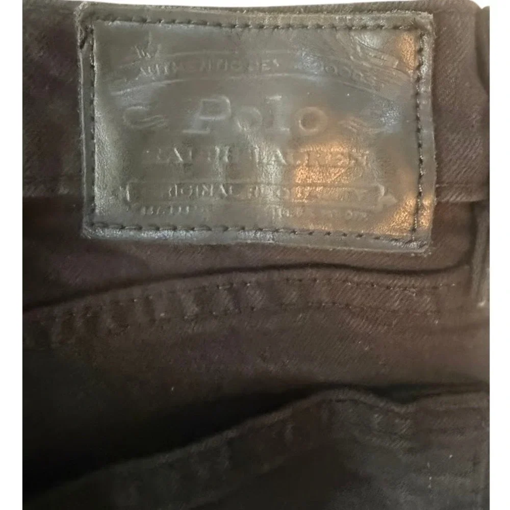 Polo Ralph Lauren Varick Slim Straight Jeans Mens‎ 38x30 Black Denim Casual